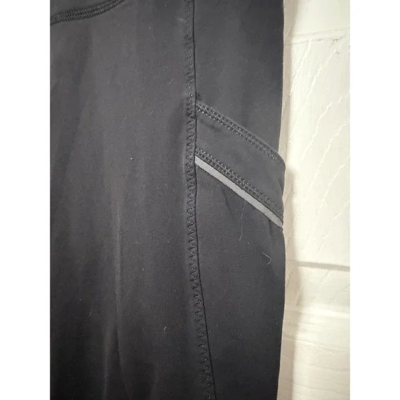 Lululemon Speed Up Crop 21 Black Running Leggings Pockets LW6986S Womens Size 2 - Picture 2 of 6